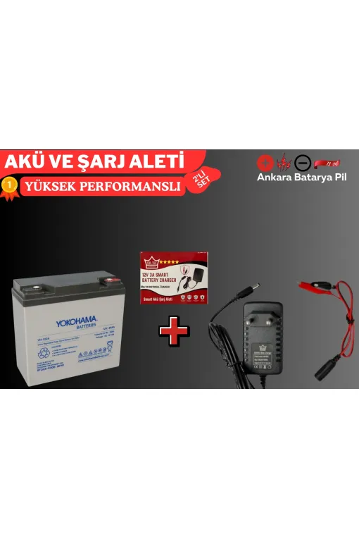 YOKOHAMA 12V 24 AH JEL VE 3 AMPER AKÜ ŞARJ CİHAZI YOKOHAMA 12V 24 AH JEL VE 3 AMPER AKÜ ŞARJ CİHAZI